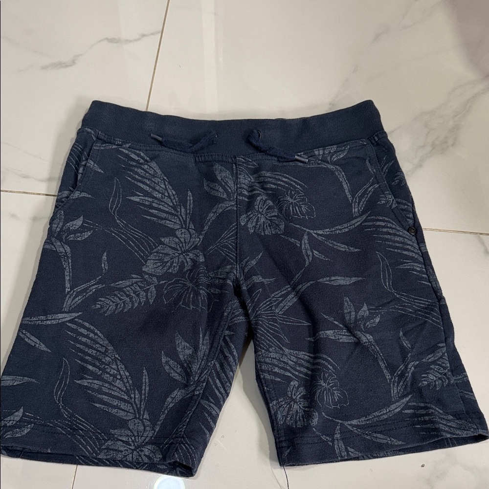 WHIT Navy Blue Floral Print Boys' Shorts